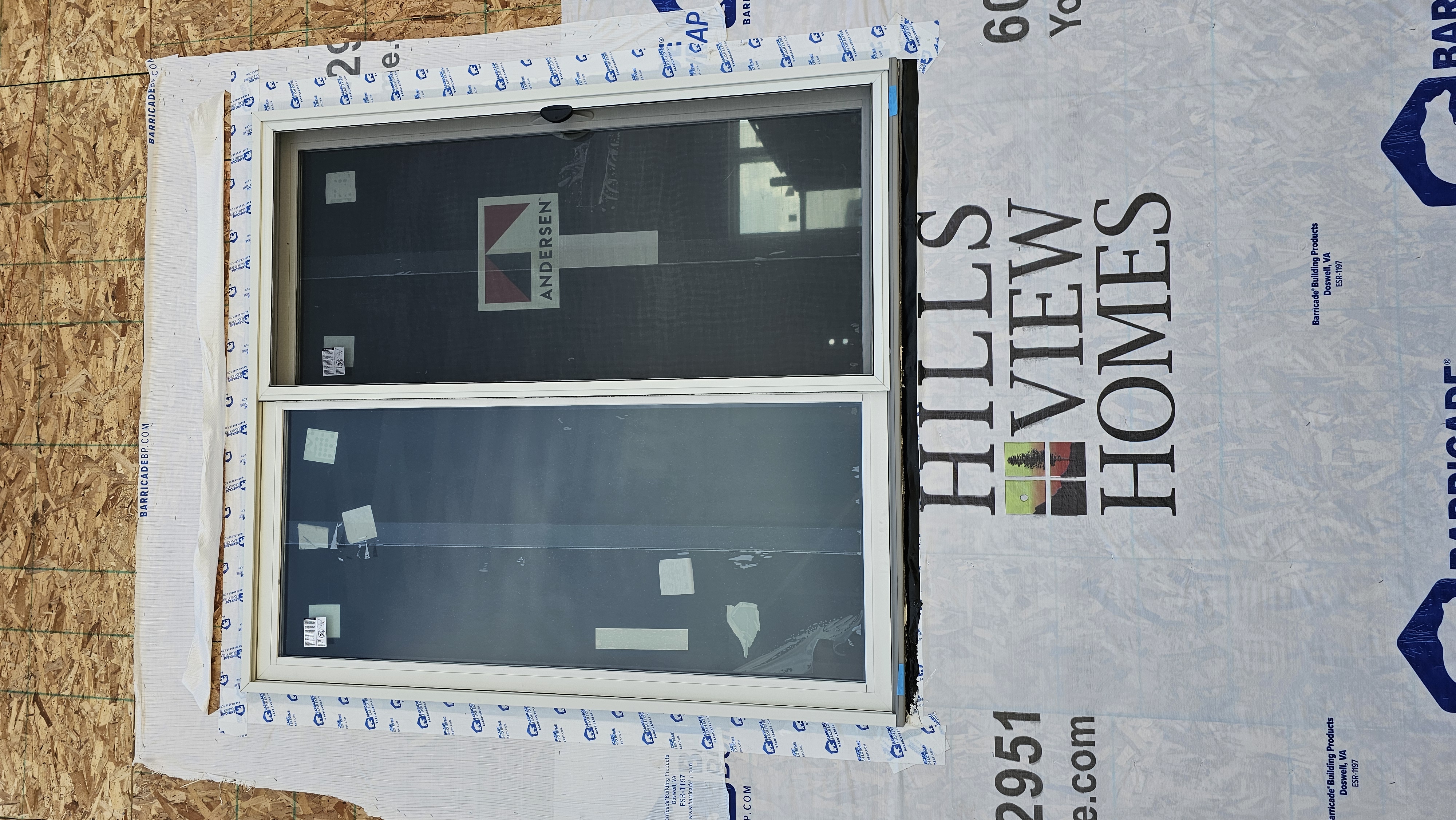 New construction sliding patio door installation detail